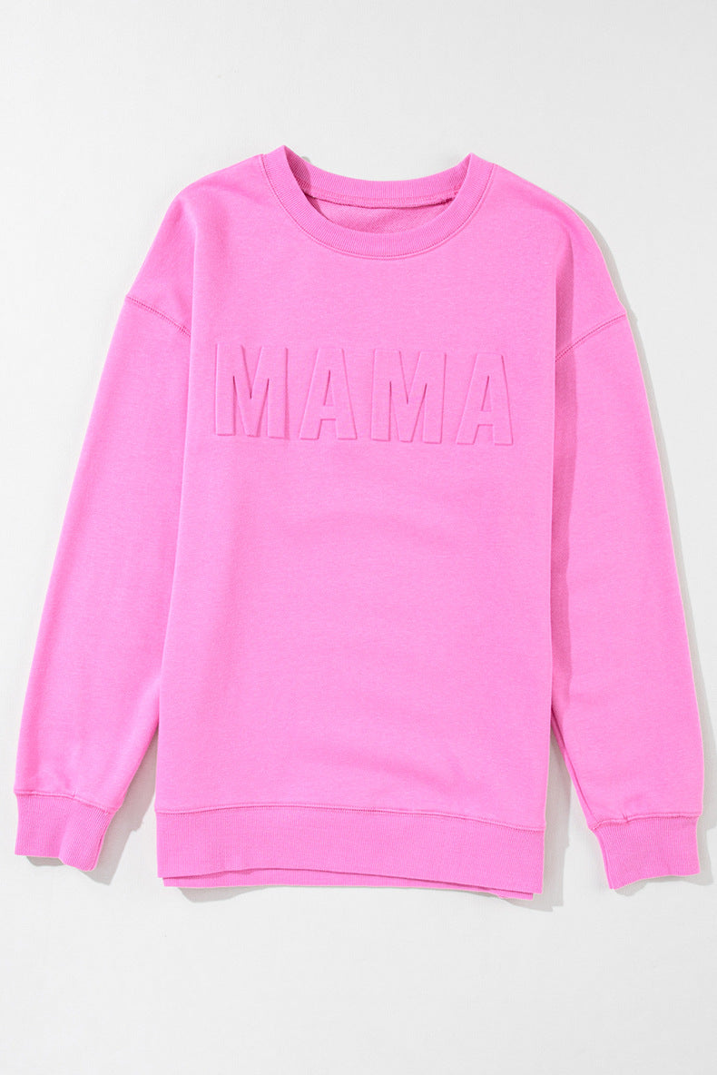Oversized Letter Print Pullover Sweatshirt