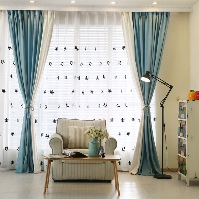 Velvet Linen Curtain Cloth