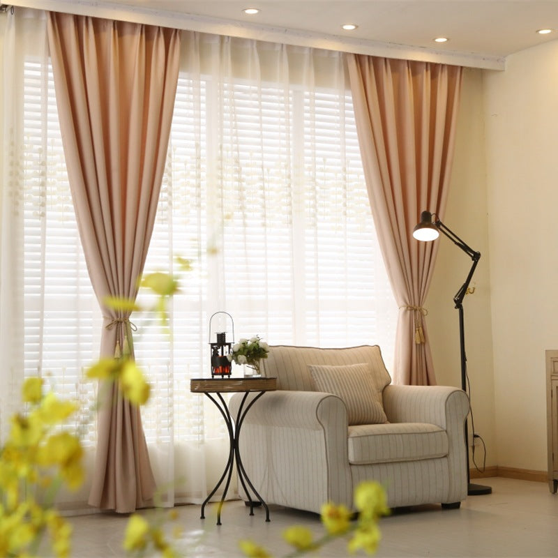 Velvet Linen Curtain Cloth