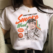 Cartoon Print Casual Round Neck Short Sleeve T-Shirt