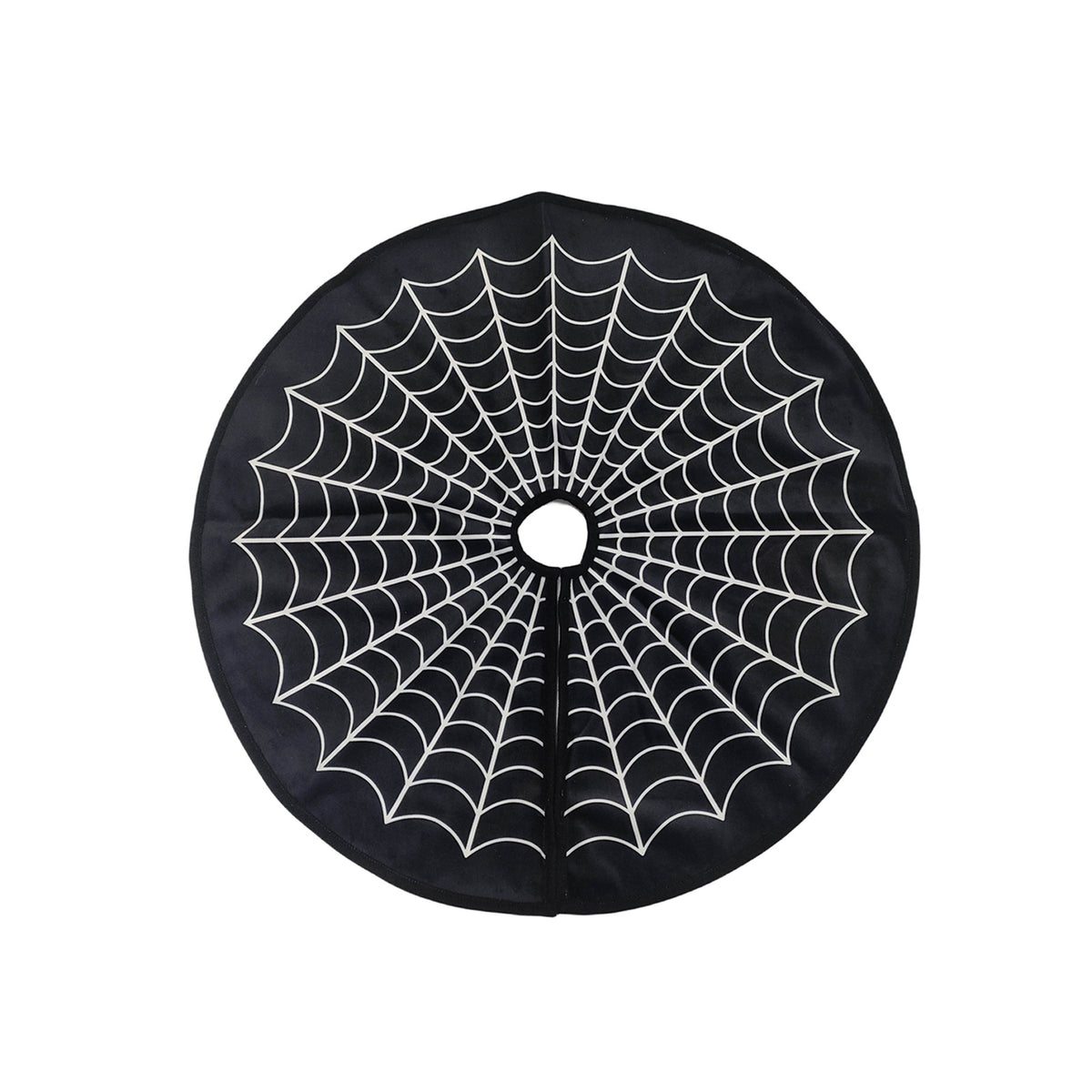 White Spiderweb Halloween Tree Skirt Decorative Floor Mat