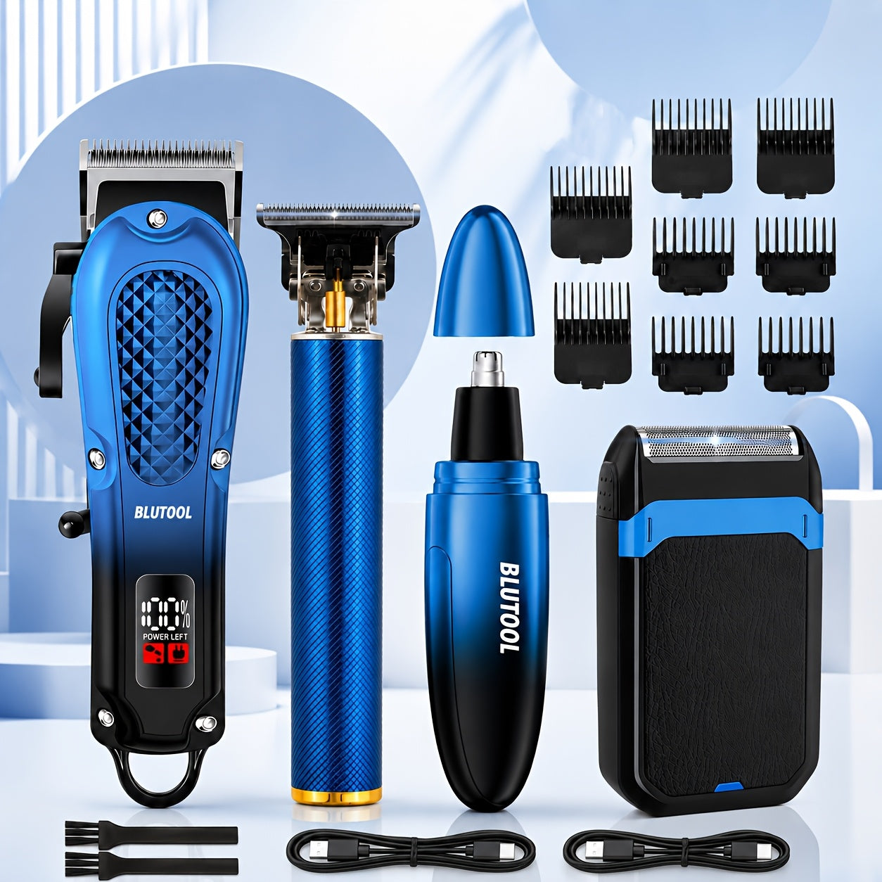 Rechargeable Electric Grooming Kit with LCD Battery Display – Travel‑Ready Grooming Set