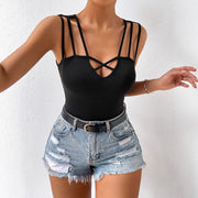 Sexy Crisscross Tank Top – Slim Fit, Thin Straps, Summer Vibes