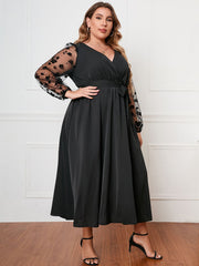 European and American-style Fashionable Long-sleeve Loose-fitting Dress