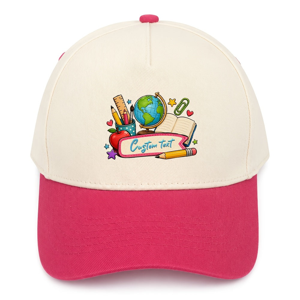 Personalized Kids Baseball Cap with Custom Text in Casual Dad Style