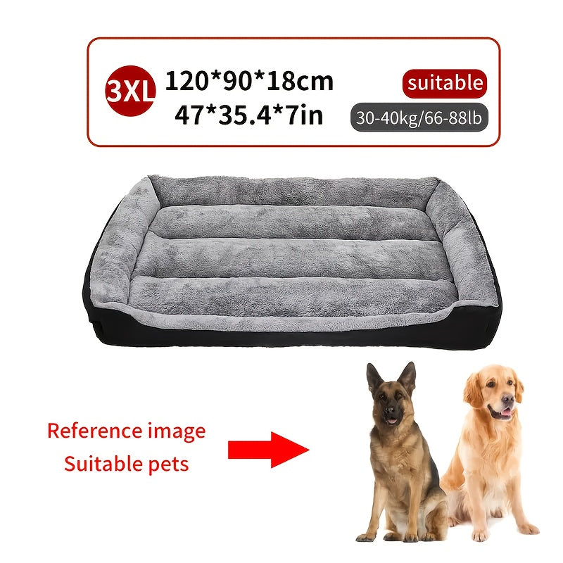 Extra For Large Dog Bed For Medium & For Large Dogs - Heavy-Duty Orthopedic Pet Bed With Non-Slip Base, Soft Cushioned Interior, Washable Surface - Extra Long 26.7X21.2 Inch, Black - Ideal For Seni...