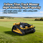 Remote Control Gas‑Powered Lawn Mower with Adjustable Cutting Height, RATO Engine – Yellow/Red/Blue, Includes Cap and Gloves