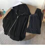 Cozy Zipper Hooded Sweatshirt & Jogger Pants Set