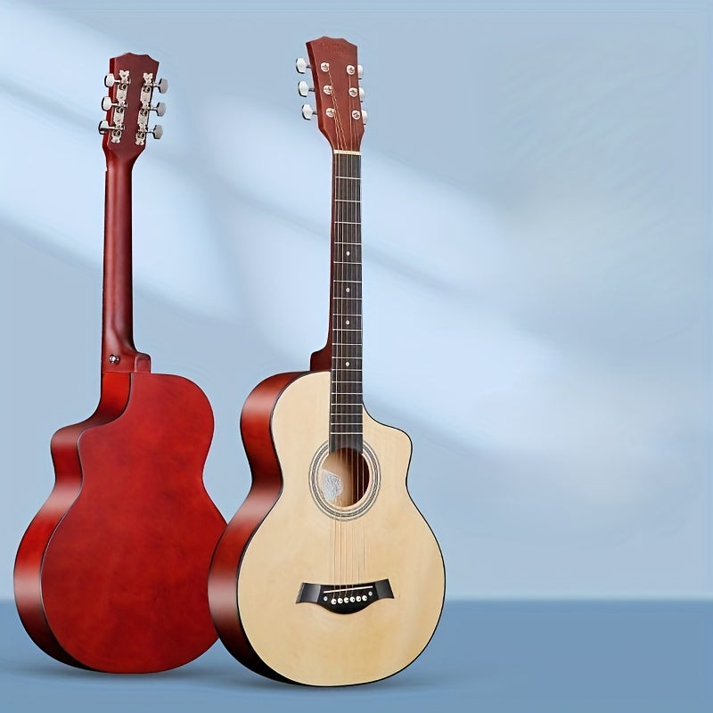 38‑inch Professional Acoustic Guitar, Wood Body, 18 Frets – Full‑Size Unisex