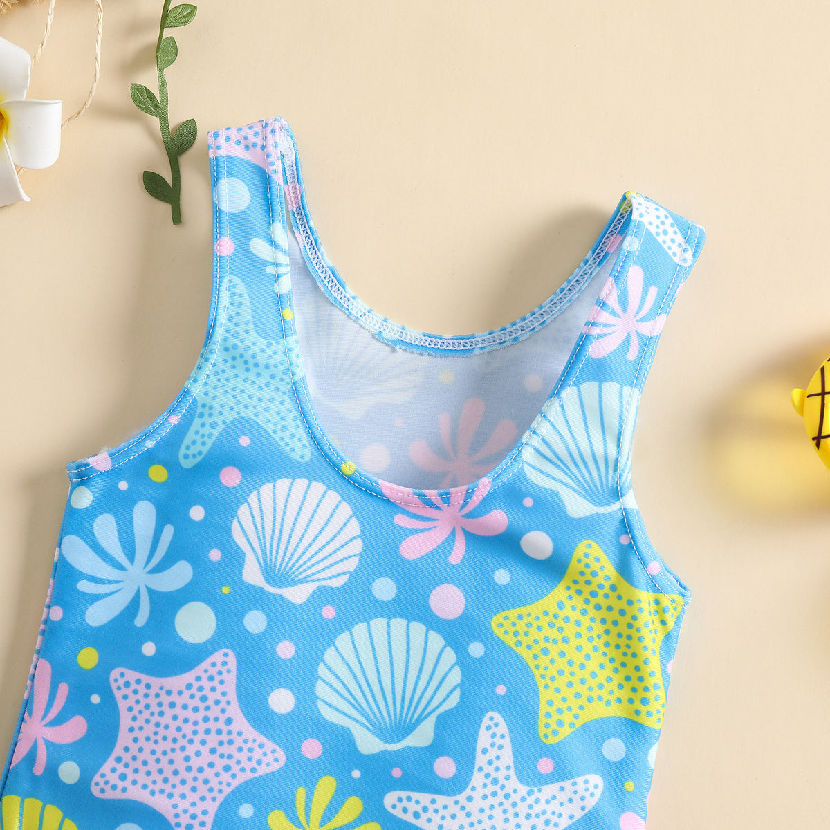 Women's Shell-Printed One-Piece Swimsuit for Beach & Pool