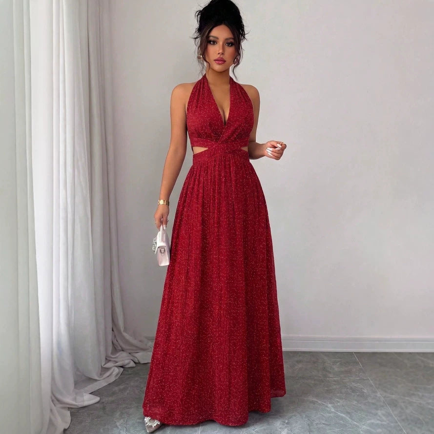French-style Elegant Womens Beach Vacation Dress