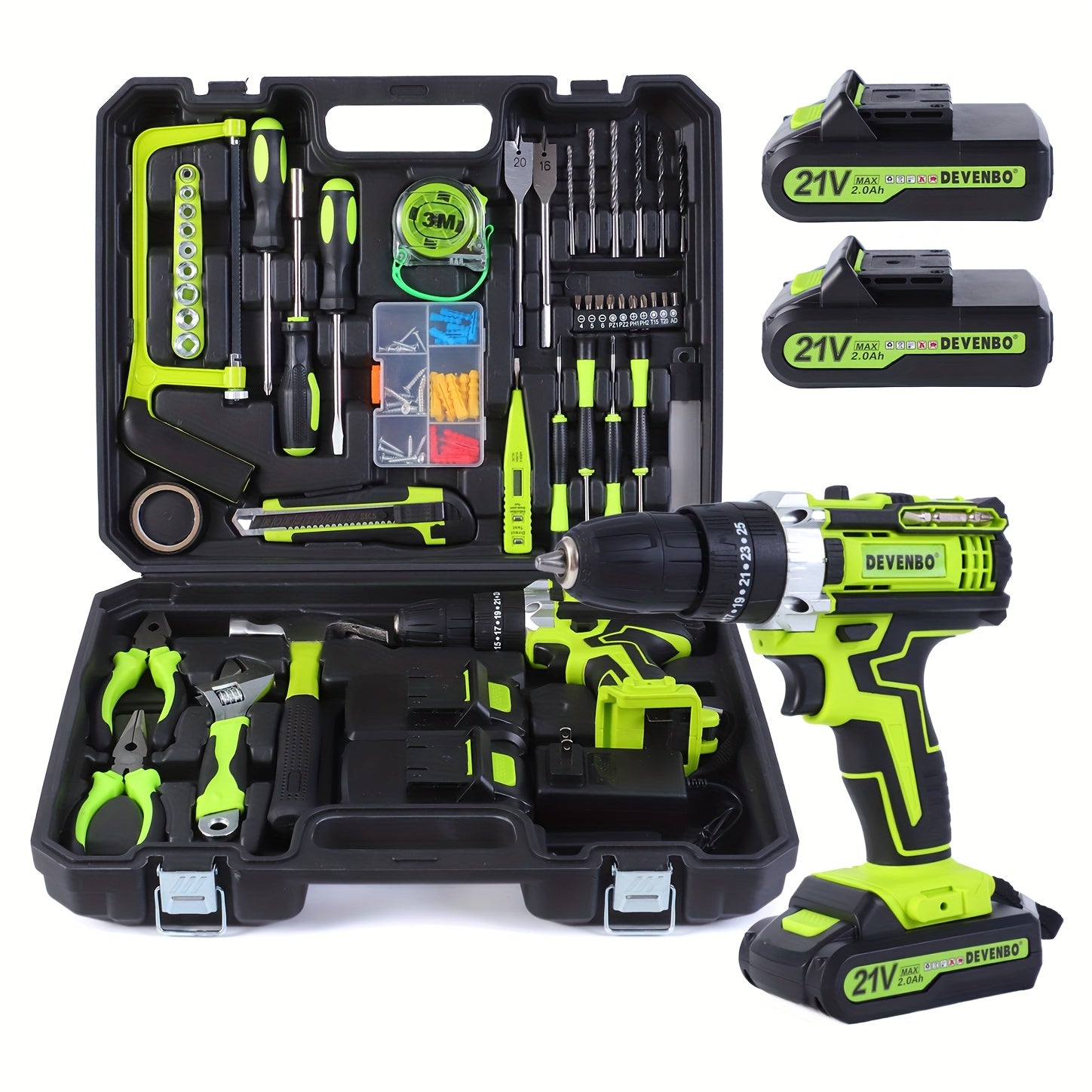 Rechargeable Multi-Function Electric Drill Kit - Perfect for DIY and Home Projects, Includes Lithium Battery, Impact Gun Drill Bit, and Screwdriver Function - Beadwork and Jewelry Making Household ...