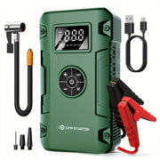 9000A 7-in-1 Multifunctional Emergency Start Power With Air Pump, 150PSL Portable Car Battery Starter, Digital Tire Inflator, Portable Vehicle Battery Charger, Suitable For 2.64 Gallon Gas Or 2.38 ...