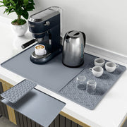 Silicone Coffee Mat 24 × 16 in – Non‑Slip Bar Mat with Detachable Drying Layer for Espresso Machines, Countertops and Dish Racks