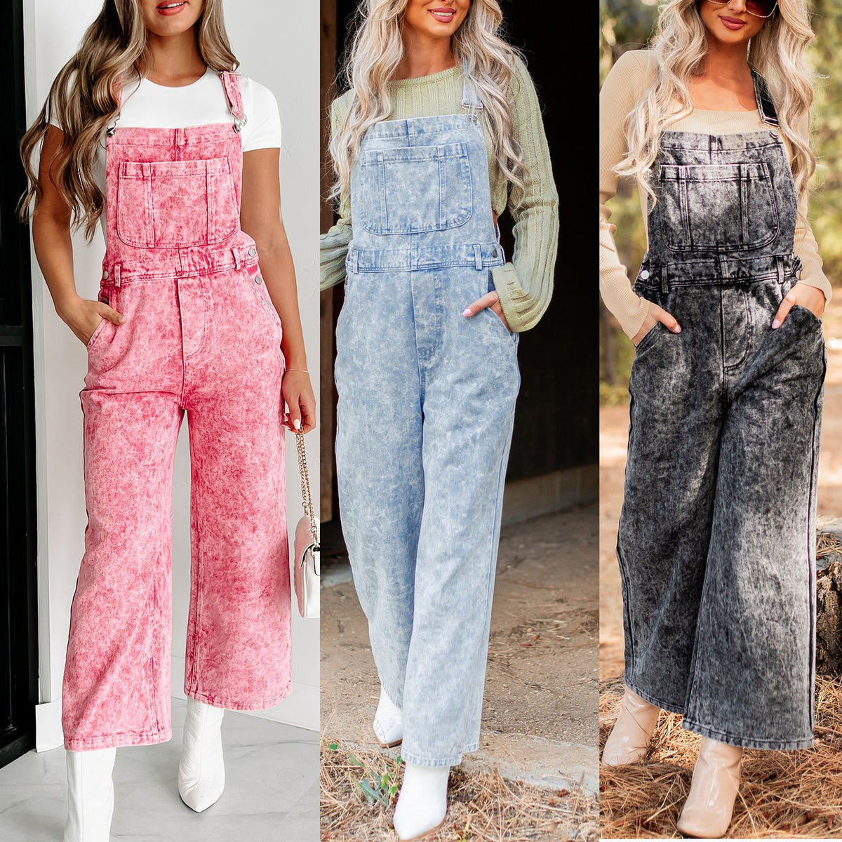 Retro Sleeveless Denim Overalls