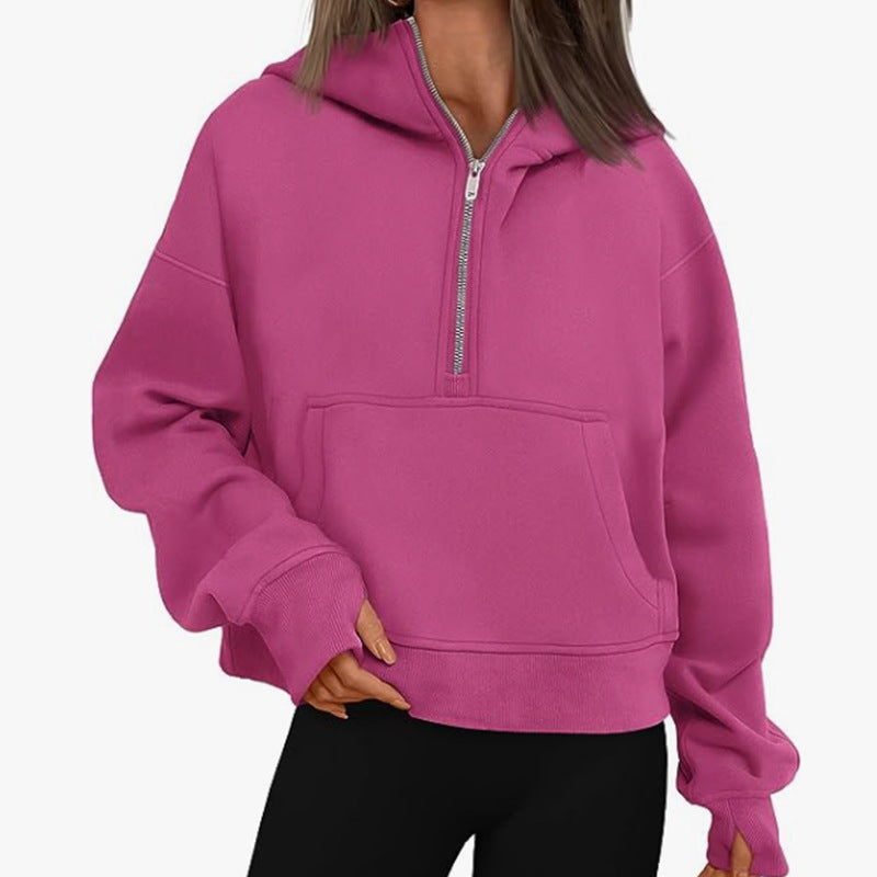 Cozy Oversized Zip-Up Hoodie for Fall & Winter