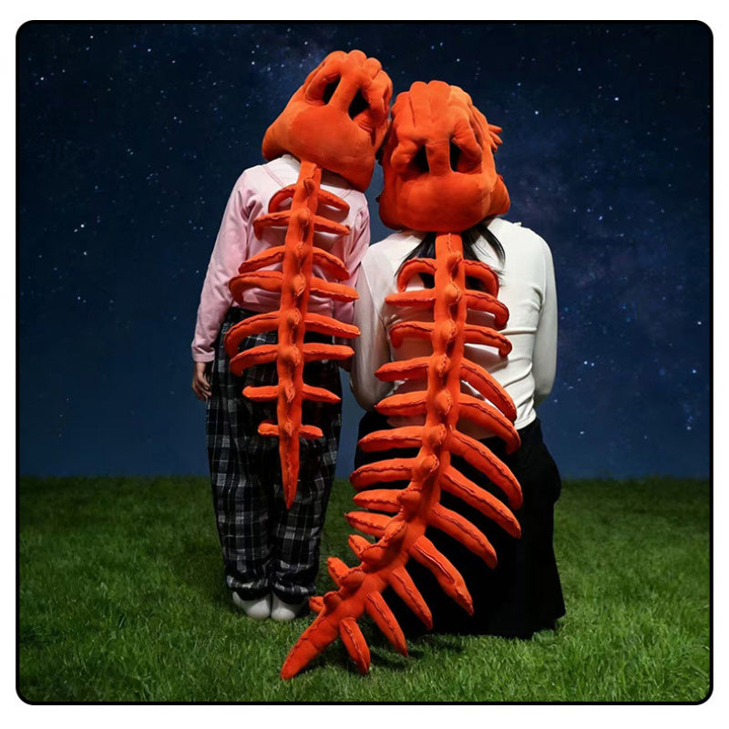 Dinosaur Costume with Skeleton Headpiece and Plush Skull