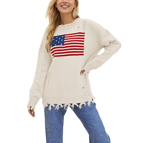 Round Neck European and American Fashion Sweater Women