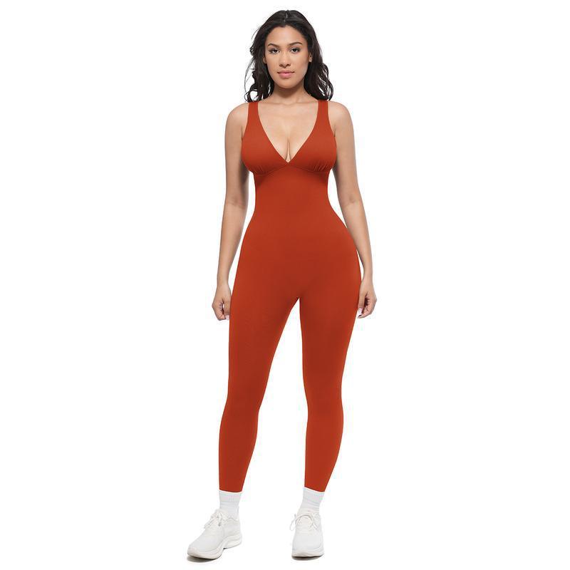 High-elasticity Fitness Tank Top, Seamless Aerial Yoga Jumpsuit For Women