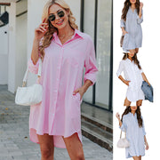 Long Striped Casual Elegant Long Sleeve Blouse
