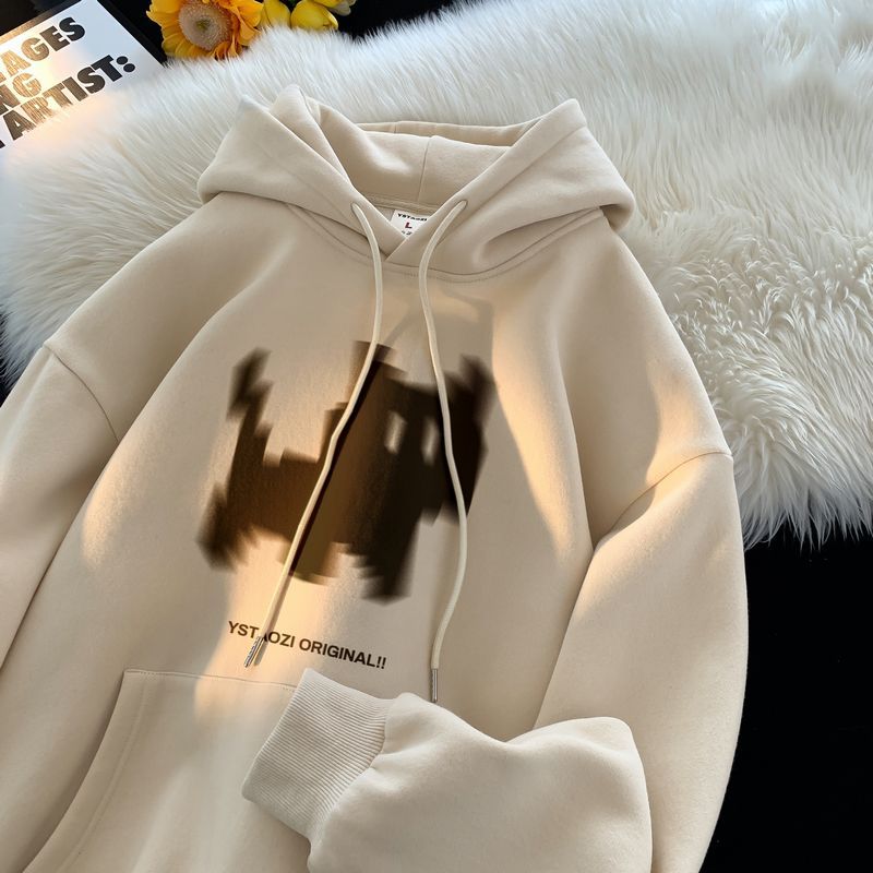 Oversized Retro Couple Pullover Hoodie