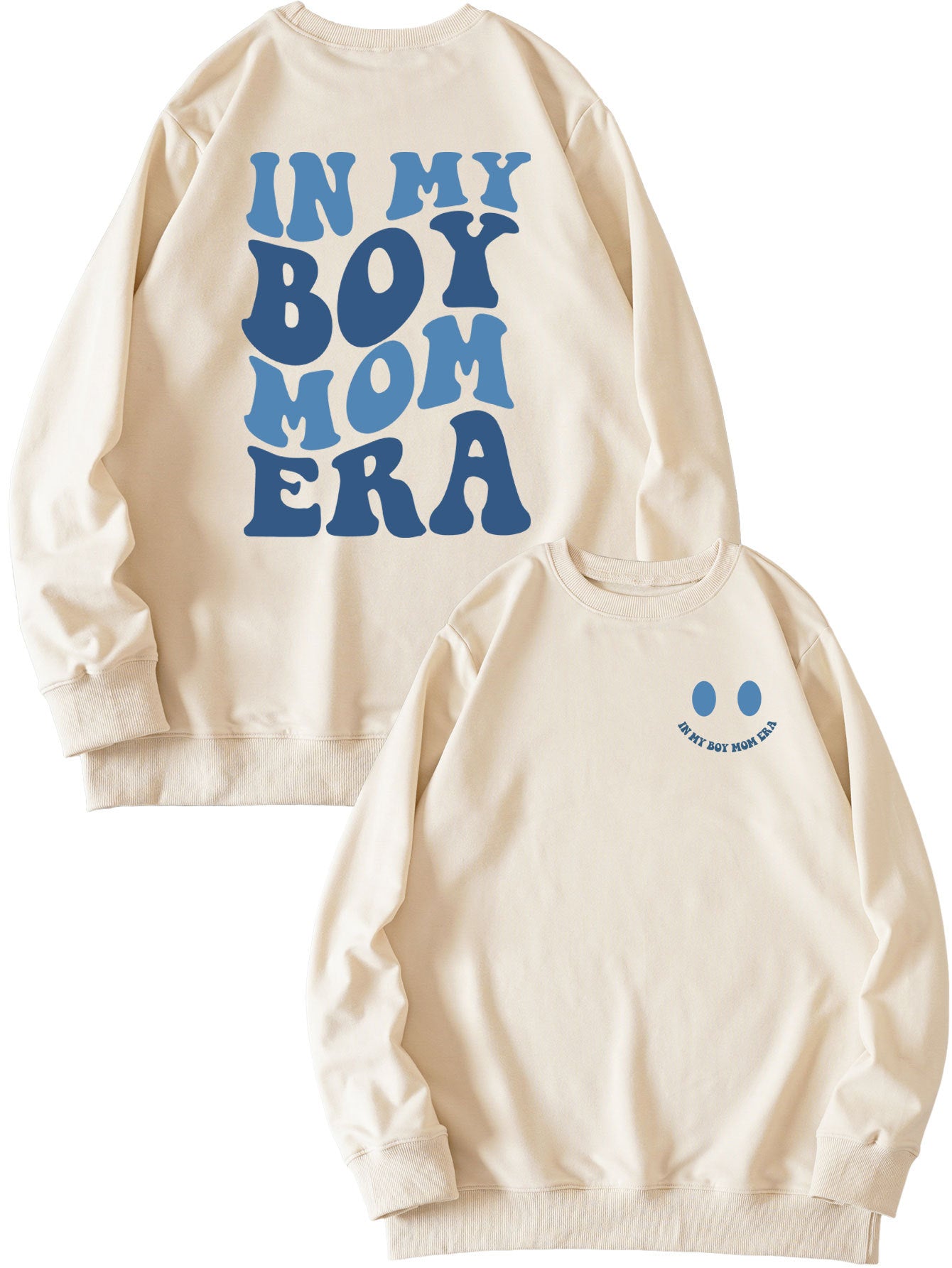 Cozy Double-Sided Printed Long-Sleeve Pullover Sweatshirt