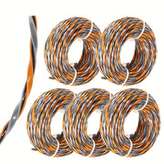 5‑Piece Nylon Square Spiral Trimmer Line – Three‑Color, 5 m (16.4 ft) Length, 3.0 mm (0.120 in) Diameter
