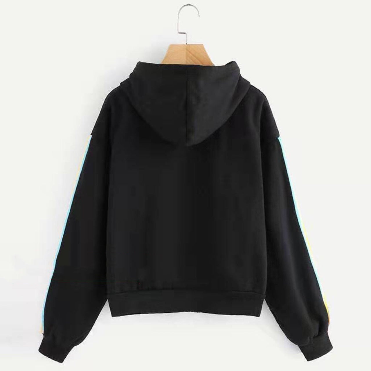 Women's Rainbow Striped Long-Sleeve Knit Sweater