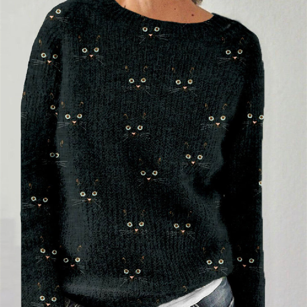 Women's Casual Velvet 3D Effect Pullover Sweater