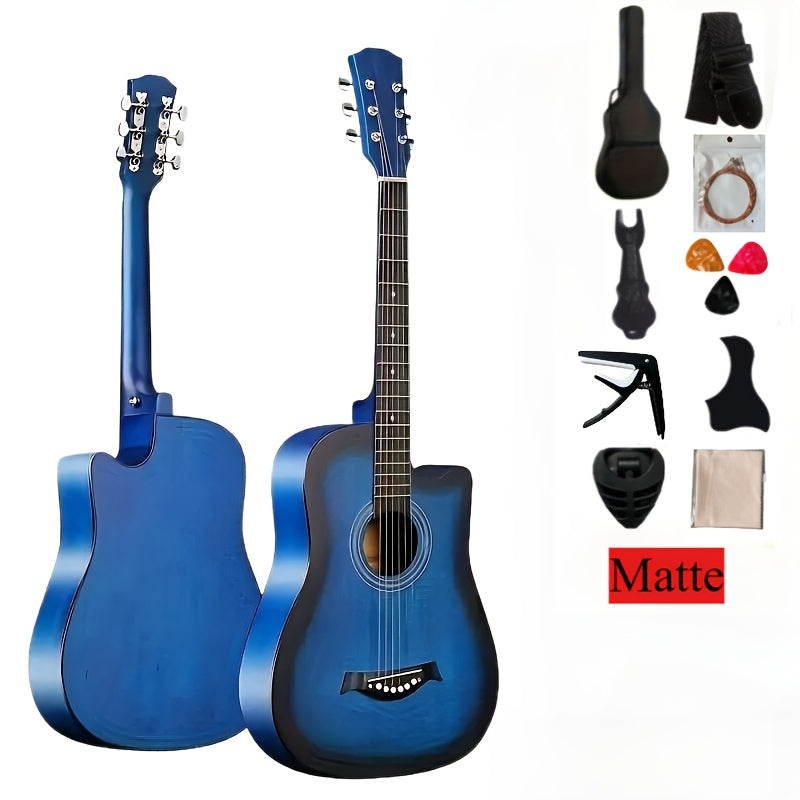 38-Inch Premium Acoustic Folk Guitar Starter Kit with Accessories