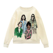 Cozy Streetwear Beige Cotton Hoodie for Women