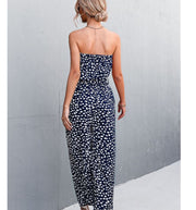 Women's Chic Printed Bandeau Jumpsuit