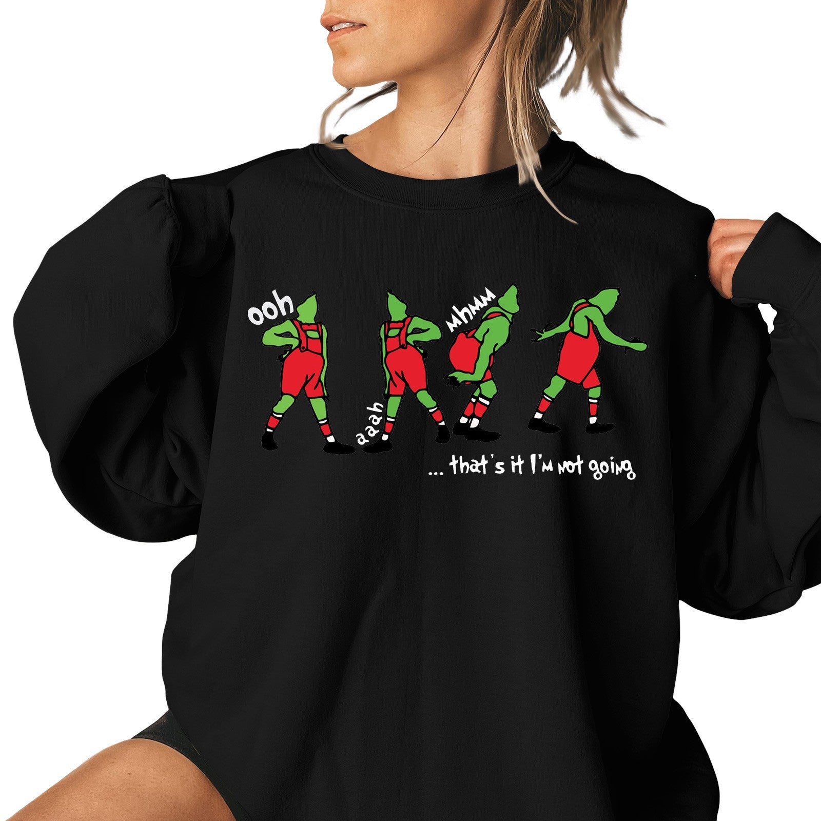 Festive Christmas Print Casual Sweatshirt for Women
