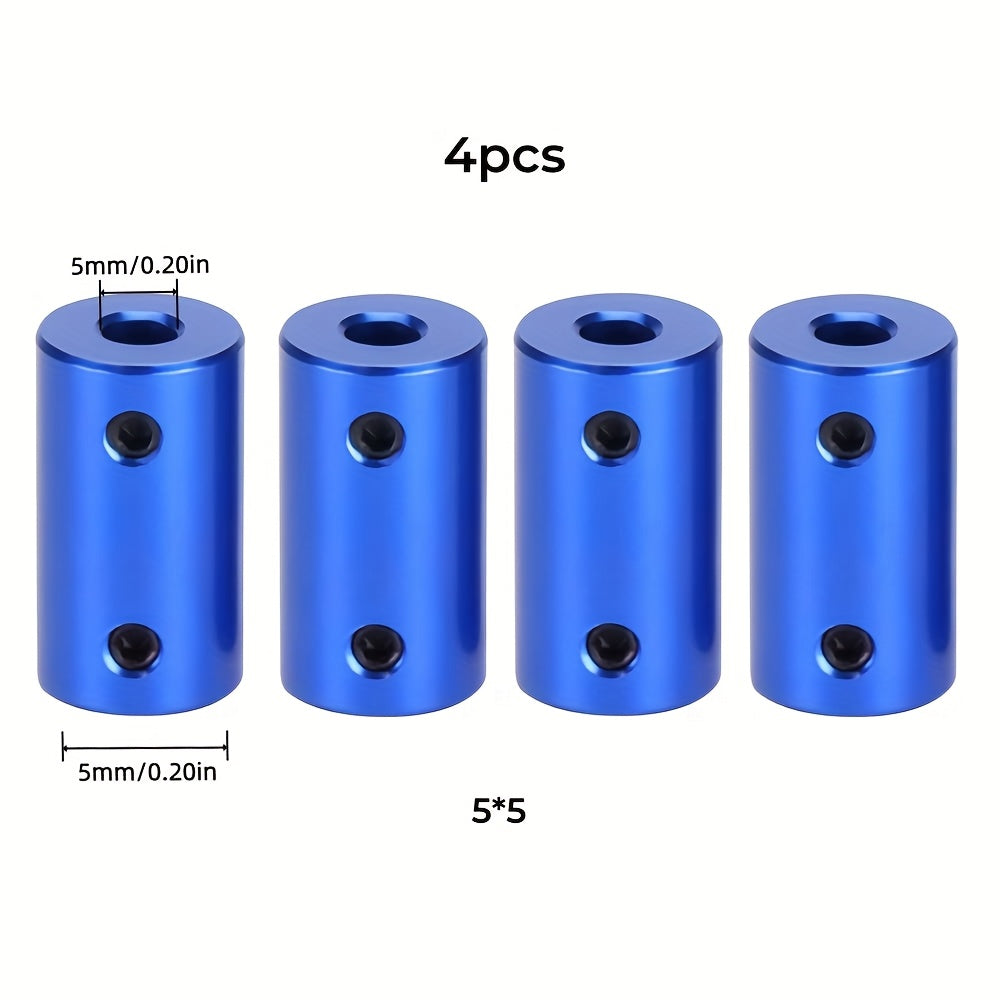 Set of 4 Metal Motor Coupler Connectors (5 mm & 8 mm) for Model Boats, Cars and Aircraft