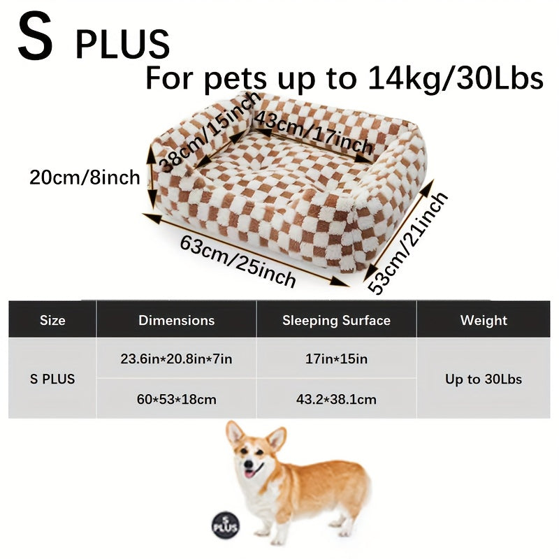 2-in-1 Dog Bed & Cat Bed - All-season Pet Sofa With Non-slip Bottom, Soft Cushioned Interior - Heavy-duty Polyester Bed For Large, Medium, Small Dogs - Indoor/outdoor Use - Easy-clean Pet Bed For