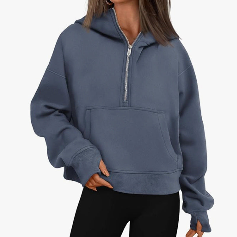 Cozy Oversized Zip-Up Hoodie for Fall & Winter