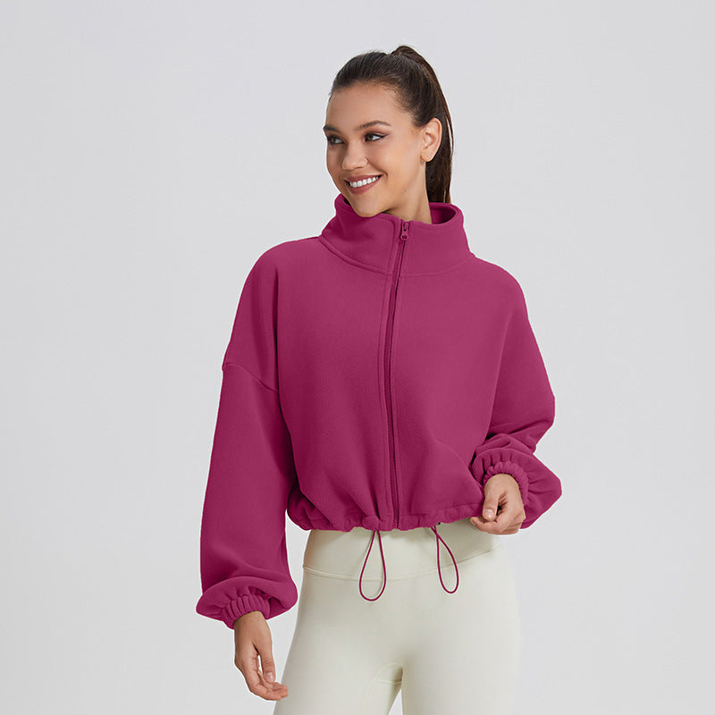 Women's Cozy Fleece Lapel Casual Sweatshirt