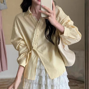 Women's Korean-style Designer Niche Side-tie Blouse