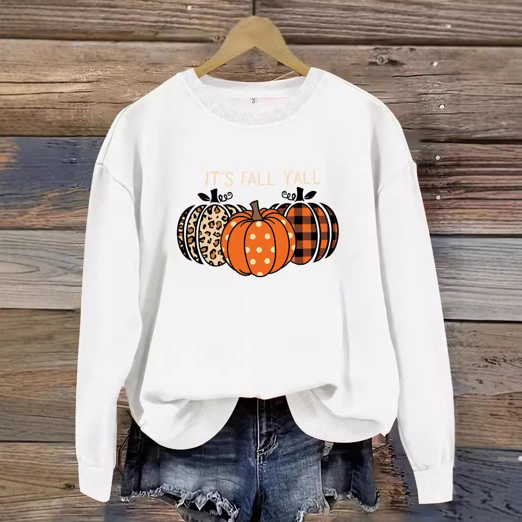 Cozy Halloween Pumpkin Pullover Sweatshirt