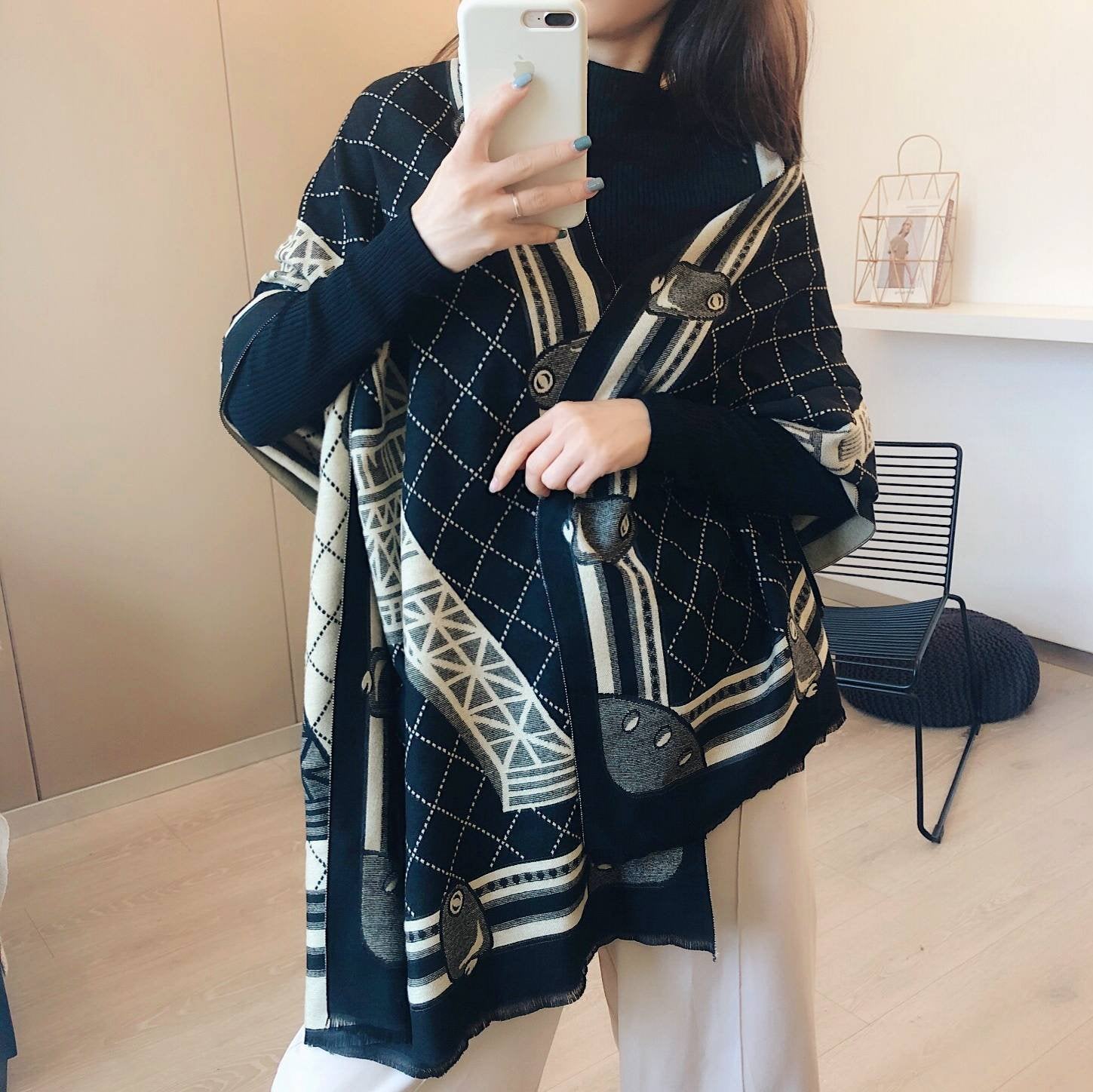 Double Face Warm Scarf for Men & Women