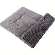 [Puppies To Large Dogs] Washable Dog Bed - Light Gray Thick Foldable Portable Lamb Fur-Like Pet Pad, Soft Warm Outdoor Bed For Small/Medium/Large Dogs & Cats, Car-Friendly Bedding Fits All Breeds