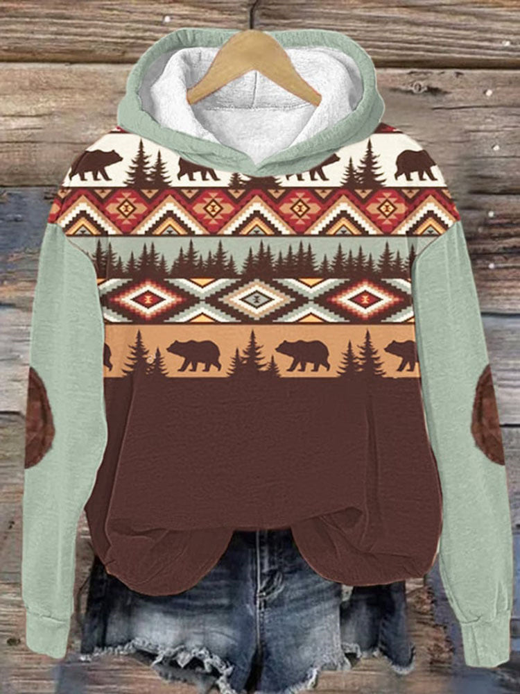 Cozy 3D Digital Print Drop-Shoulder Casual Pullover Sweater