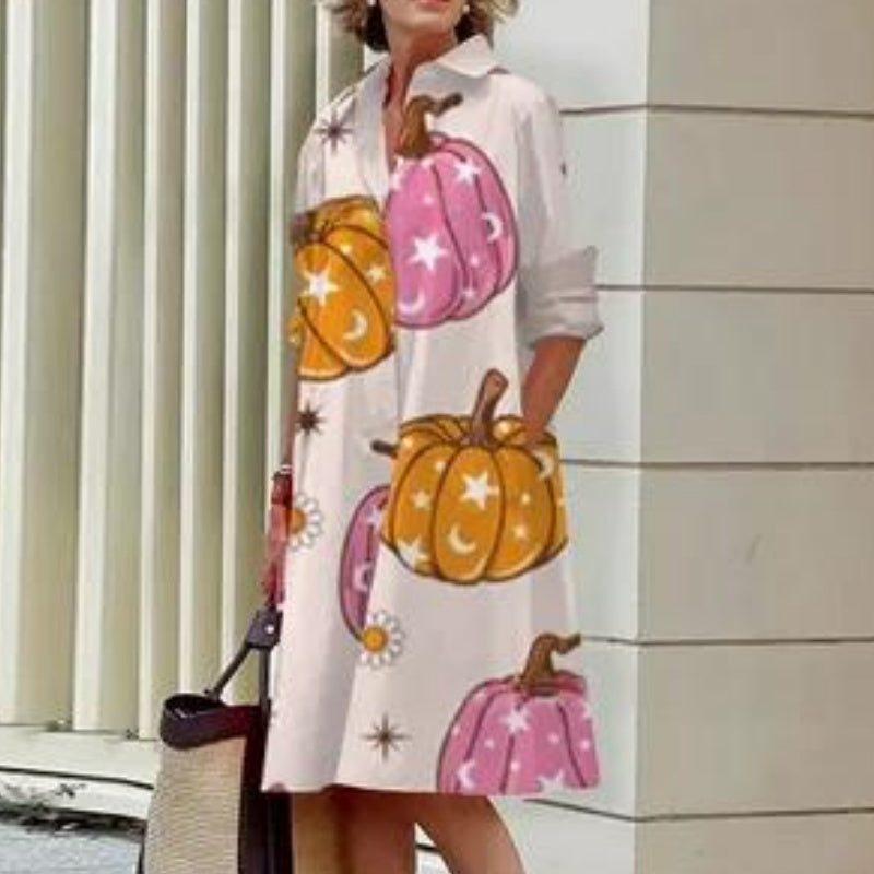 Fashionable 3d Digital-print Dress for Women