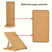 Sisal Cat Scratching Board With Nest - Heavy-Duty Non-Chip Cat Claw Board, Anti-Scratch Wall-Mounted Scratching Post With Sisal Rope Surface