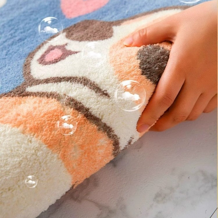 Thickened Plush Water-absorbent Bathroom Floor Mat