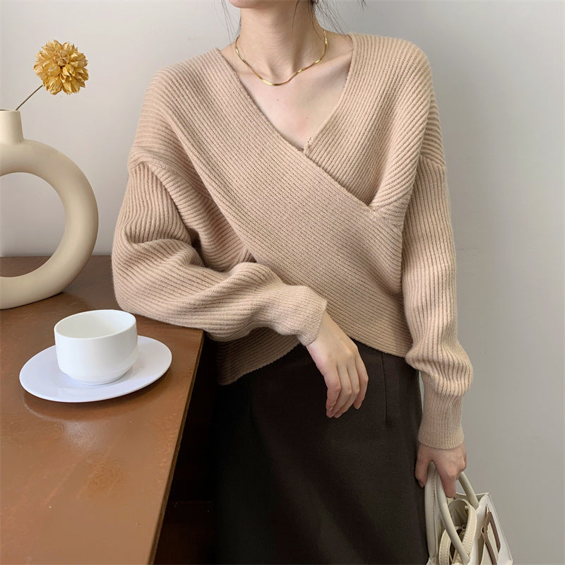 Batwing Sleeve Loose Sweater Sweater for Women