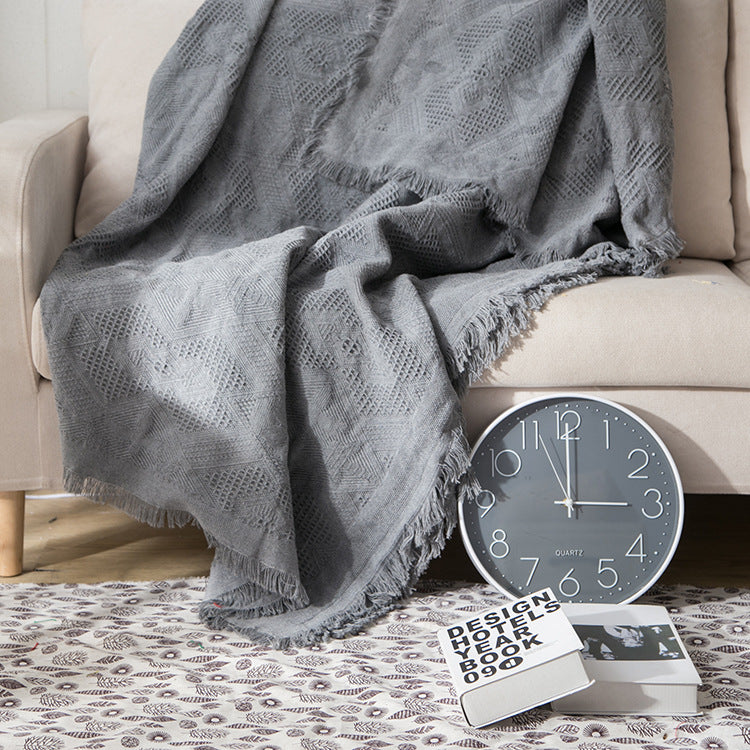 Soft Cotton Four-Season Sofa Throw Blanket