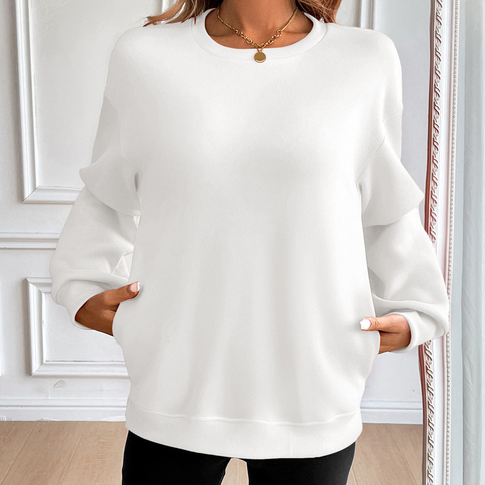 Cozy Loose Long Sleeve Casual Women's Sweatshirt