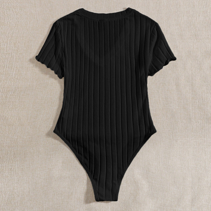 Women's Ribbed Cotton Summer Romper