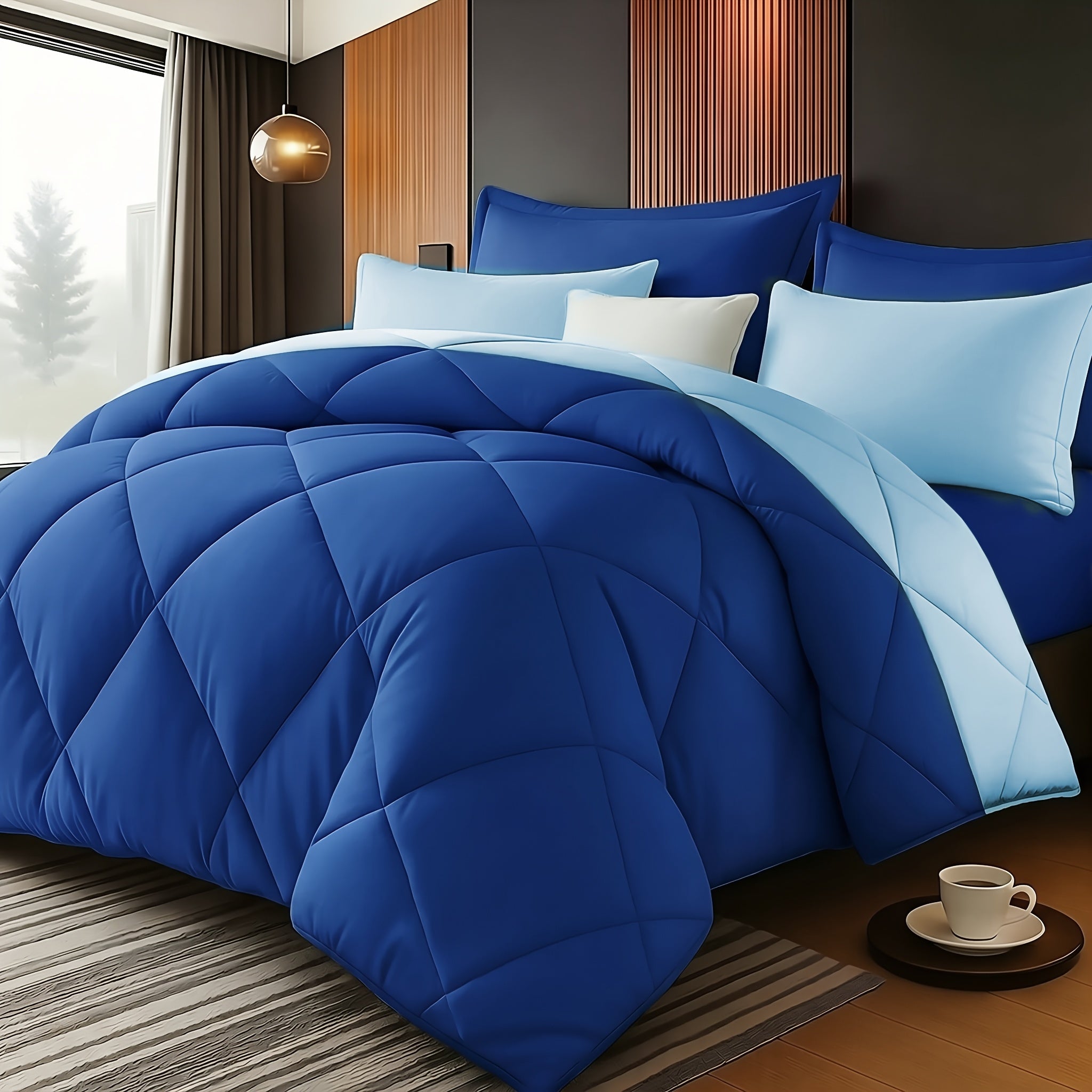 2‑Piece Solid Color Diamond‑Pattern Bed Sheet Set – Large & Extra‑Large, Ultra‑Fine Fiber Quilt with Pillowcase